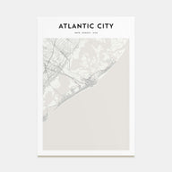 Atlantic City Map Portrait Poster