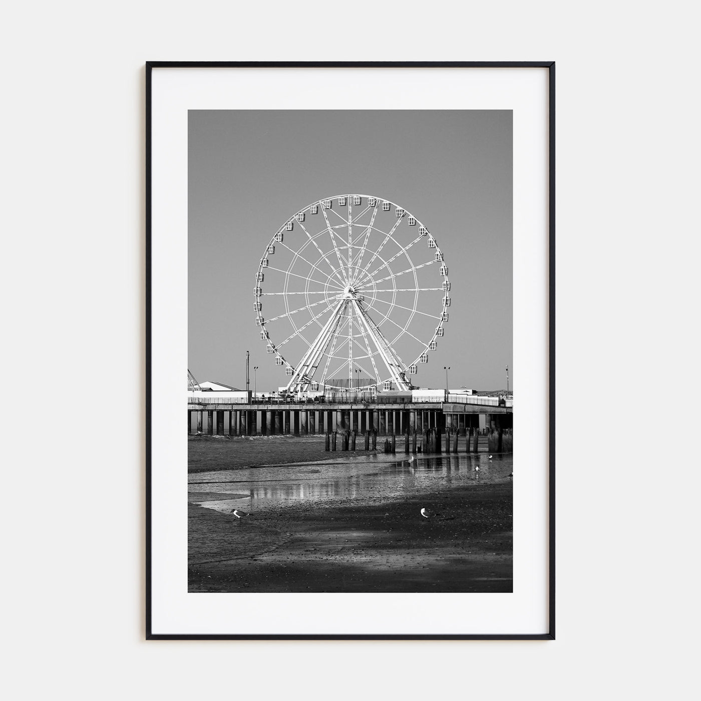 Atlantic City Photo B&W Poster