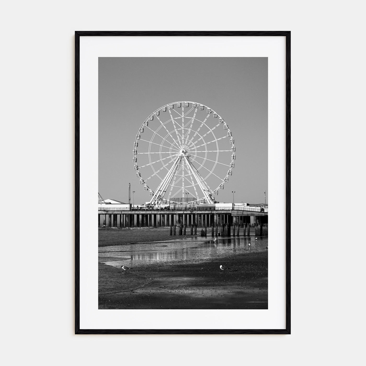 Atlantic City Photo B&W Poster
