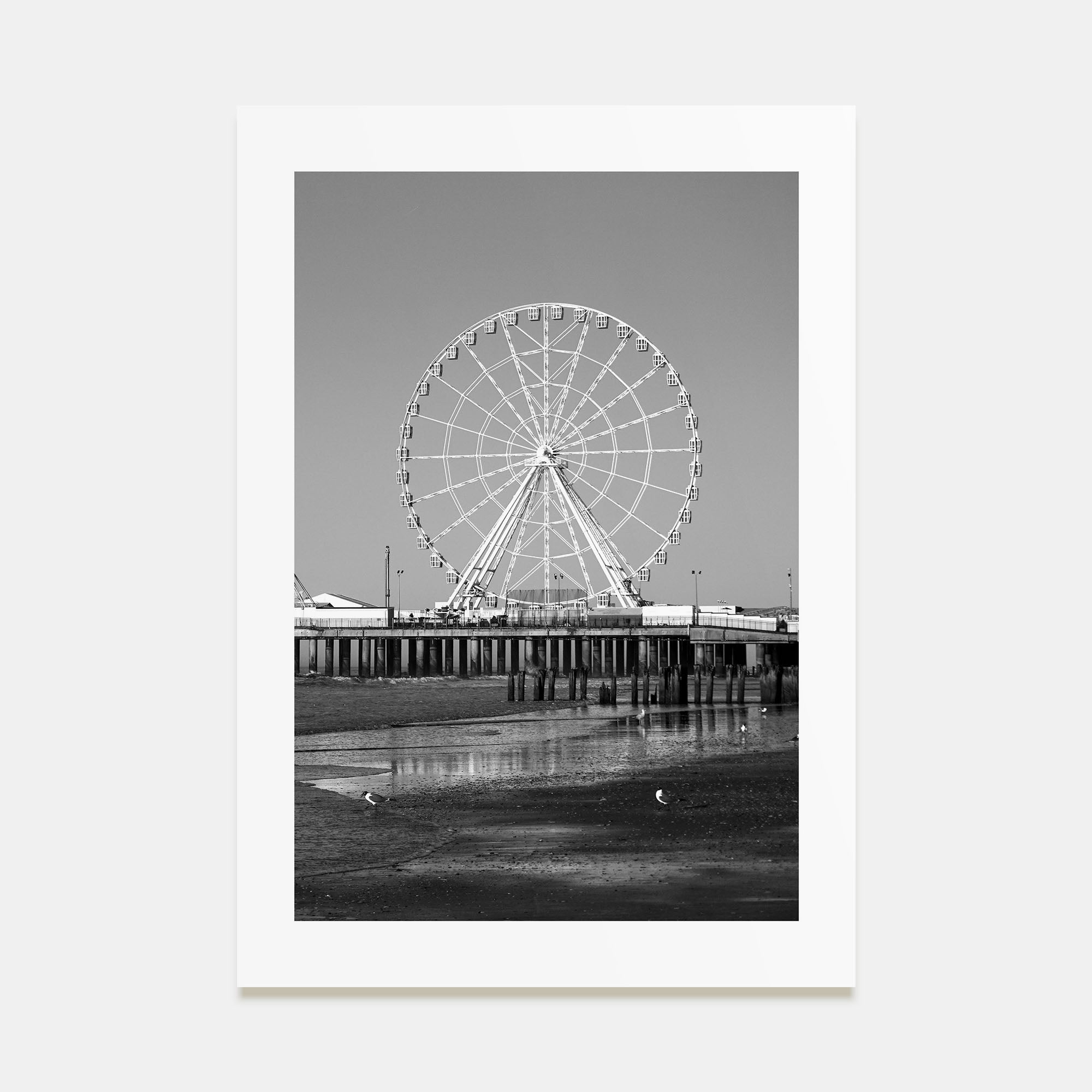 Atlantic City Photo B&W Poster