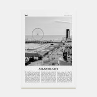 Atlantic City Travel B&W Poster