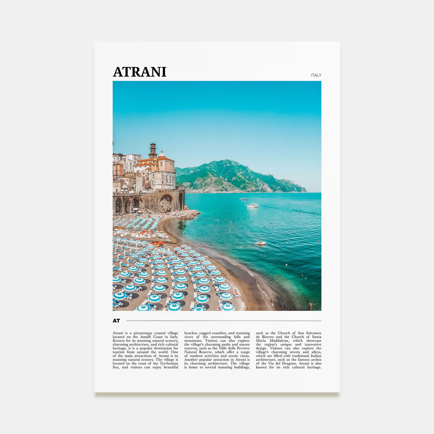 Atrani Travel Color Poster