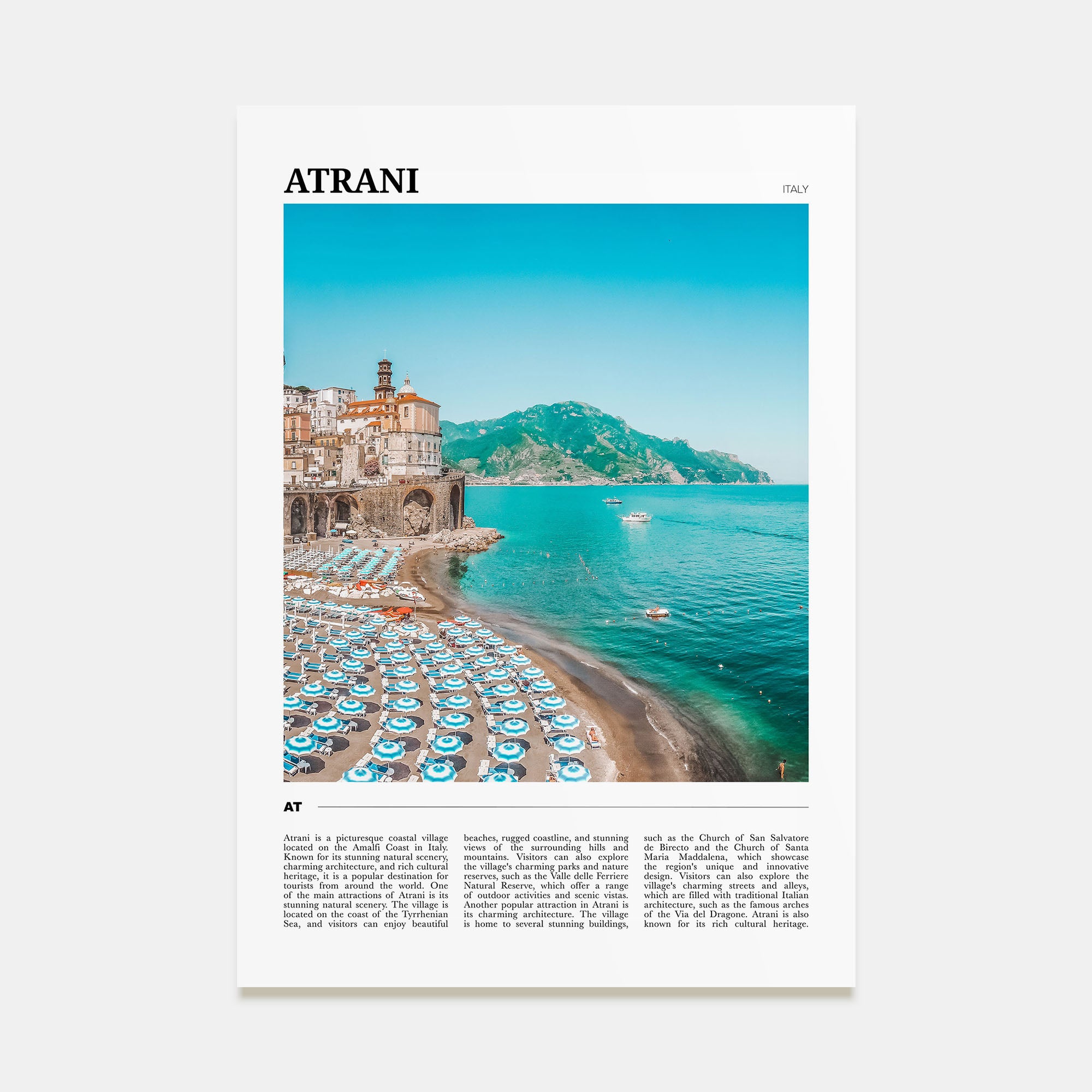 Atrani Travel Color Poster