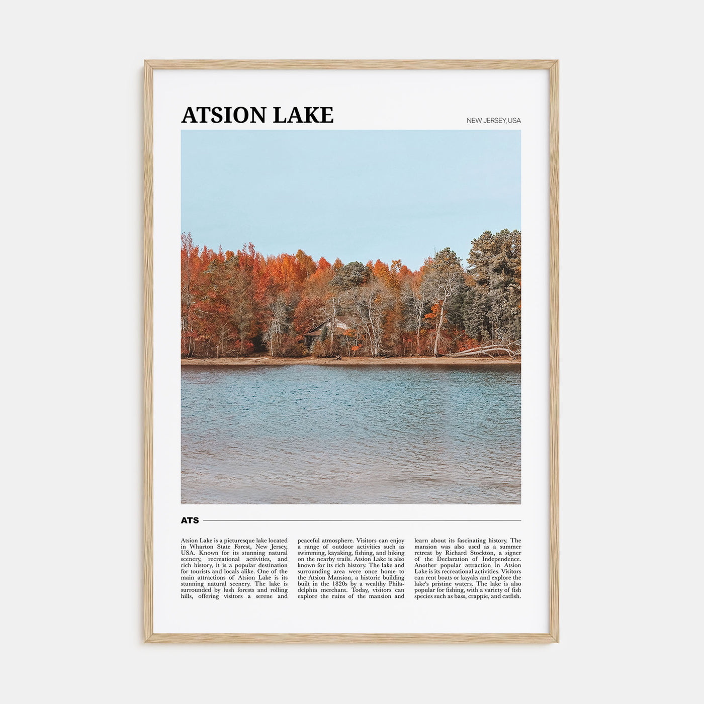 Atsion Lake Travel Color Poster