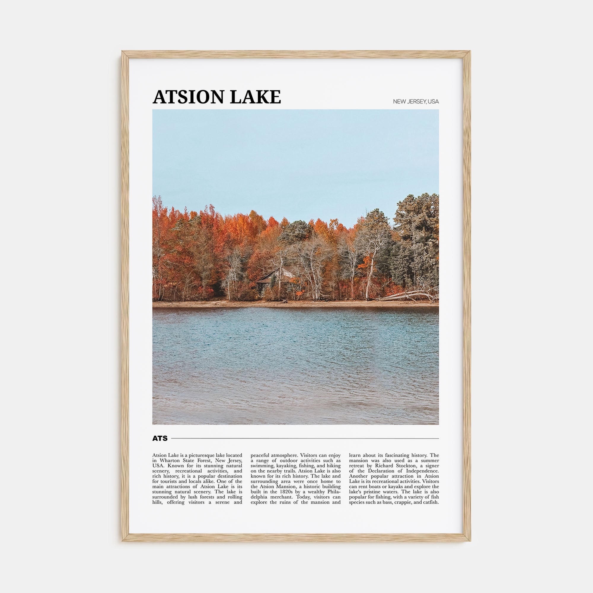 Atsion Lake Travel Color Poster