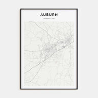 Auburn, Alabama Map Portrait Poster