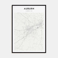 Auburn, Alabama Map Portrait Poster