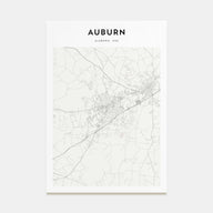 Auburn, Alabama Map Portrait Poster