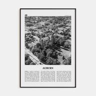 Auburn, Alabama Travel B&W Poster
