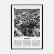 Auburn, Alabama Travel B&W Poster
