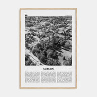 Auburn, Alabama Travel B&W Poster