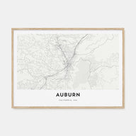 Auburn, California Map Landscape Poster