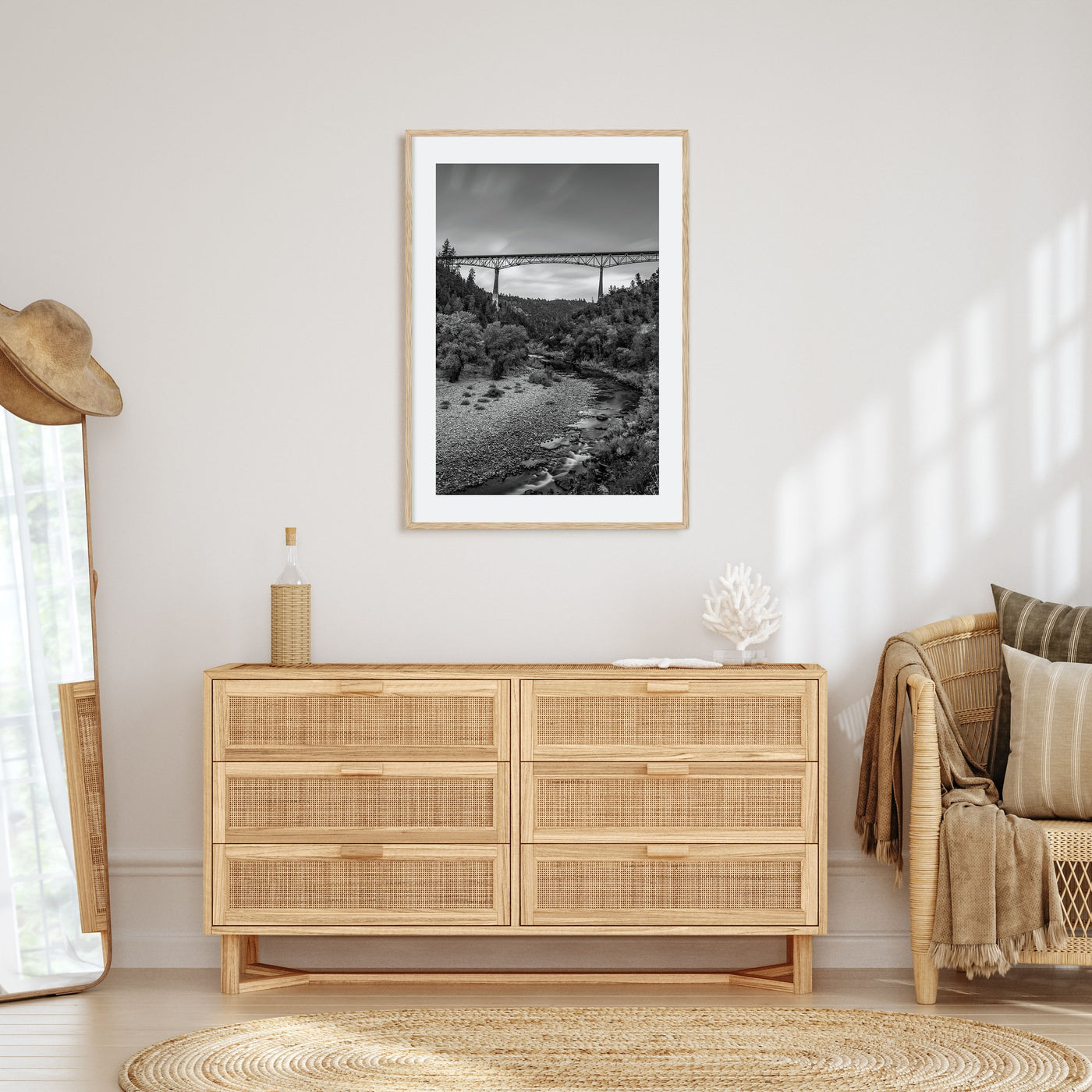 Auburn, California Photo B&W Poster