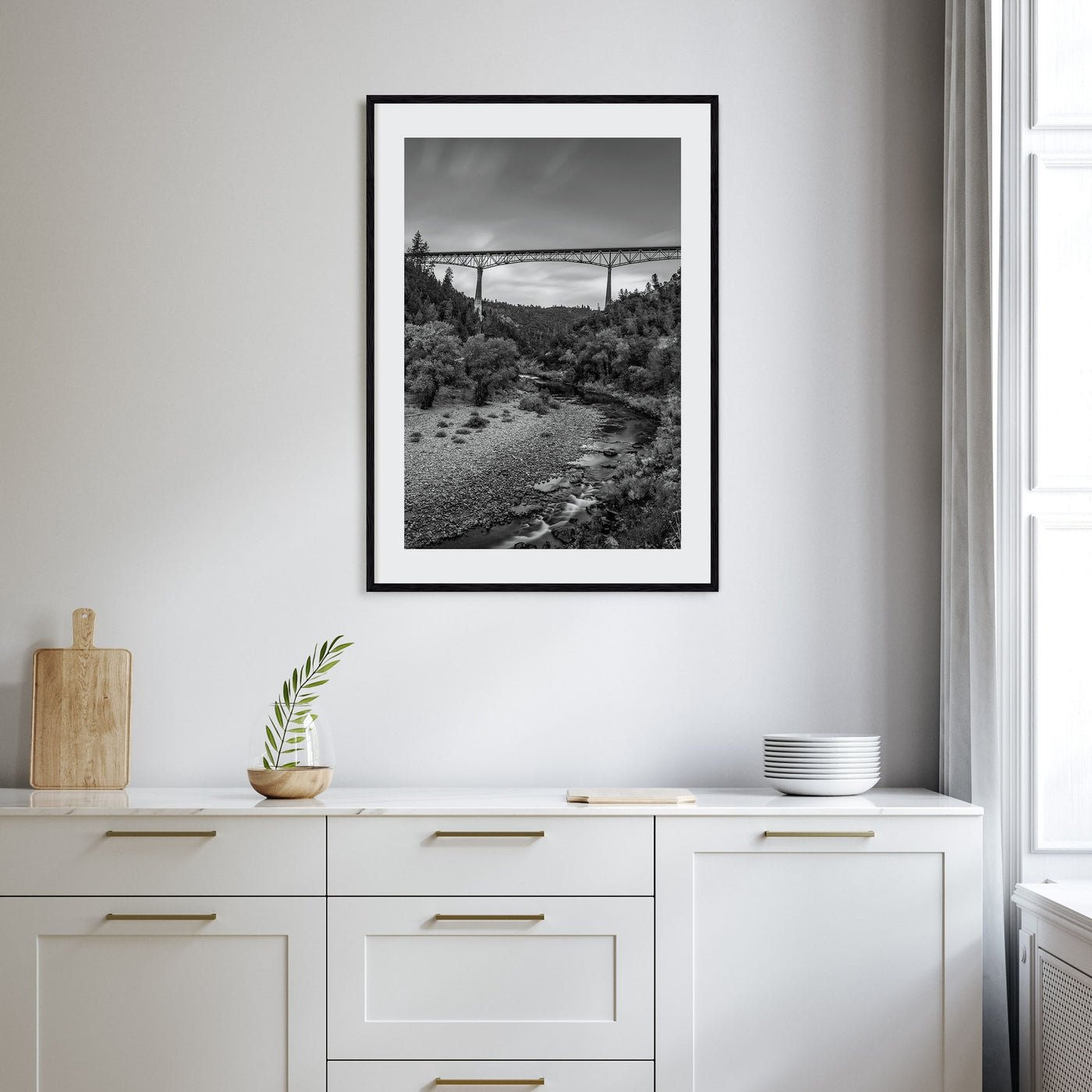 Auburn, California Photo B&W Poster