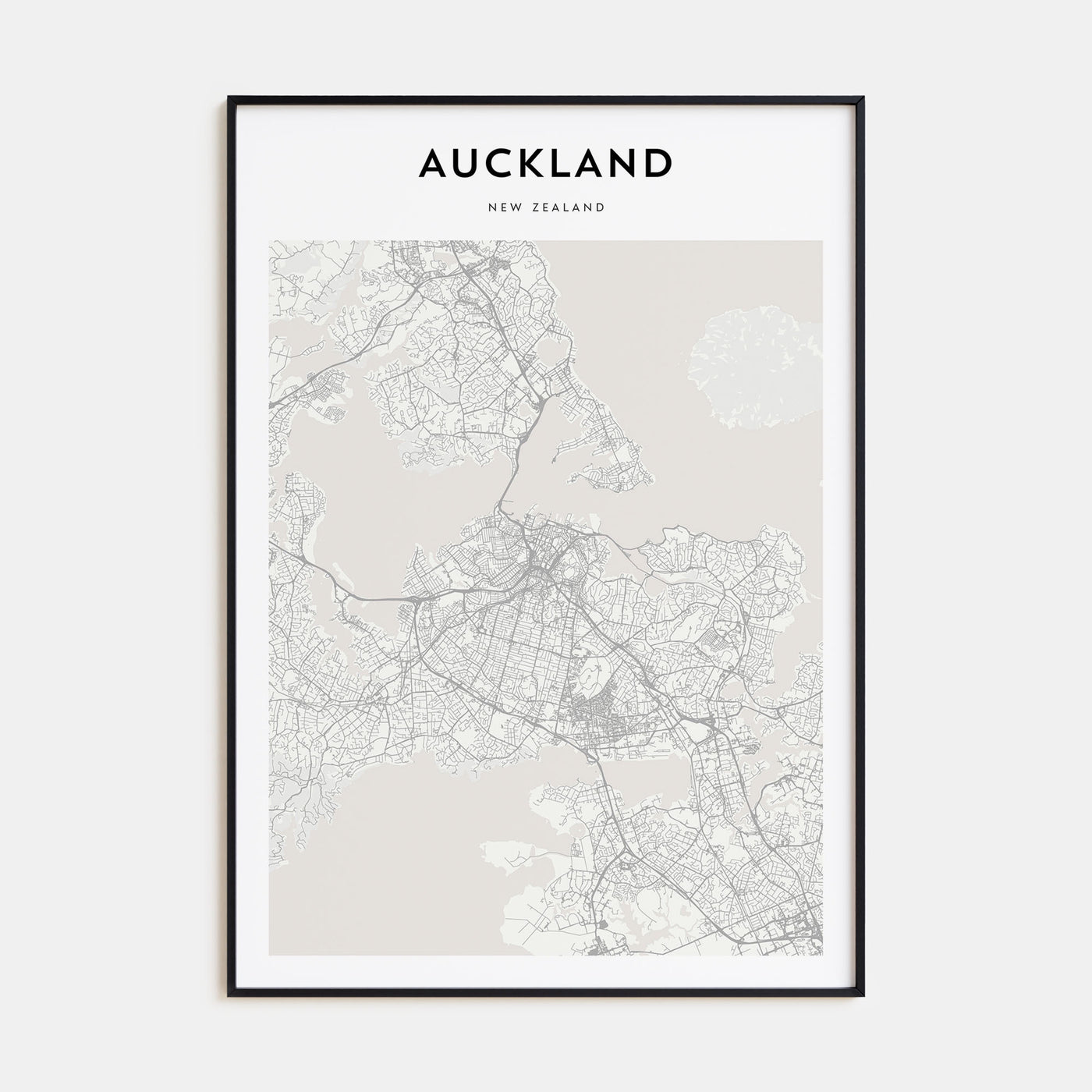 Auckland Map Portrait Poster