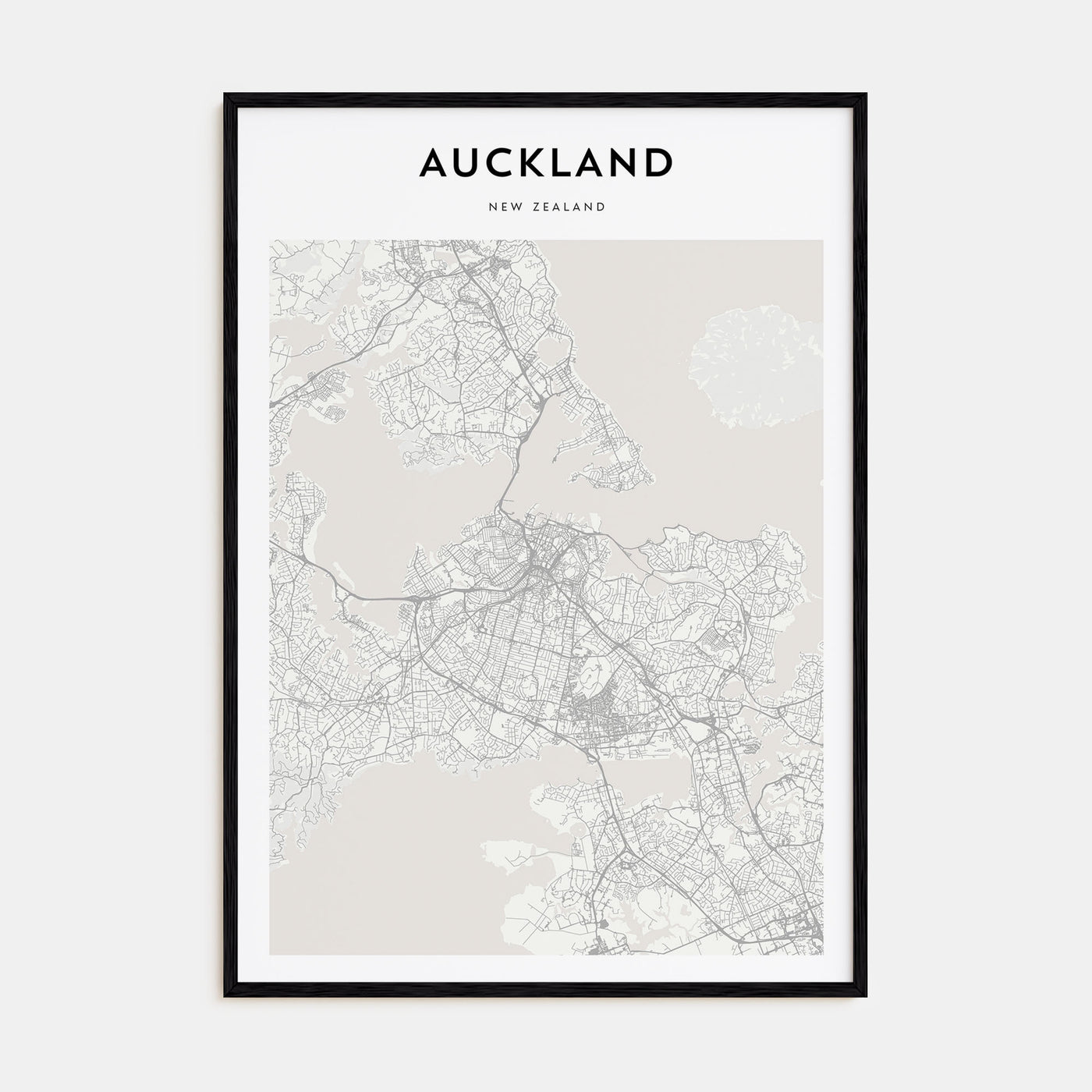 Auckland Map Portrait Poster