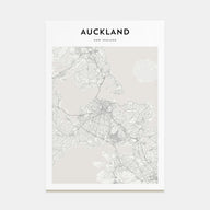 Auckland Map Portrait Poster
