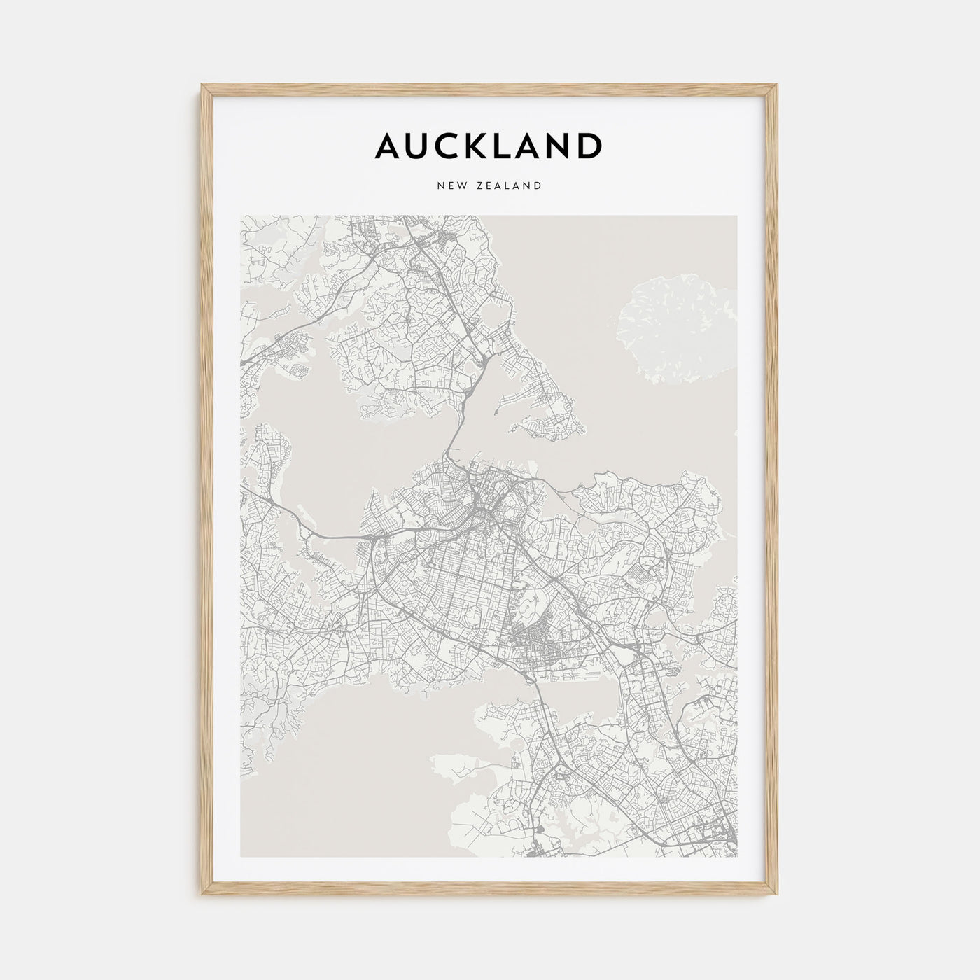 Auckland Map Portrait Poster