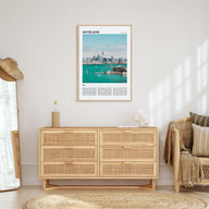 Auckland Travel Color Poster
