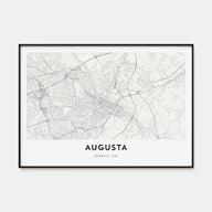Augusta Map Landscape Poster