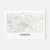 Augusta Map Landscape Poster