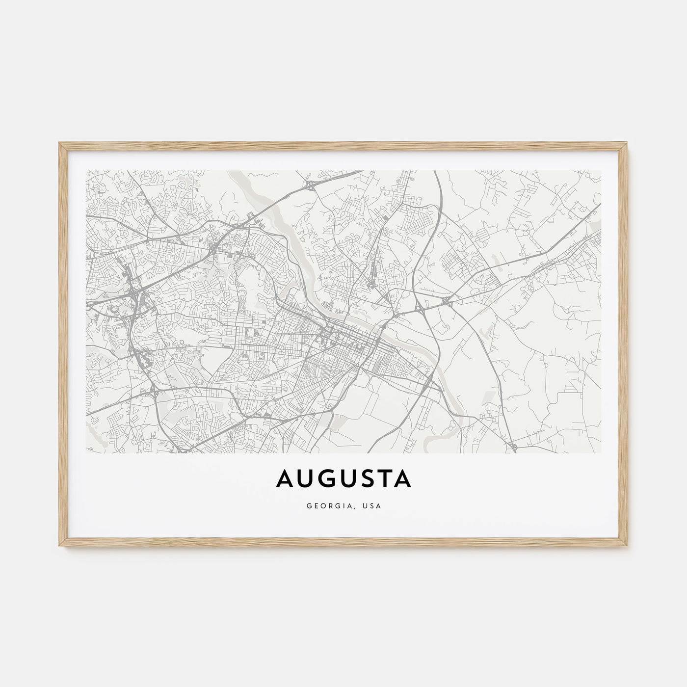 Augusta Map Landscape Poster