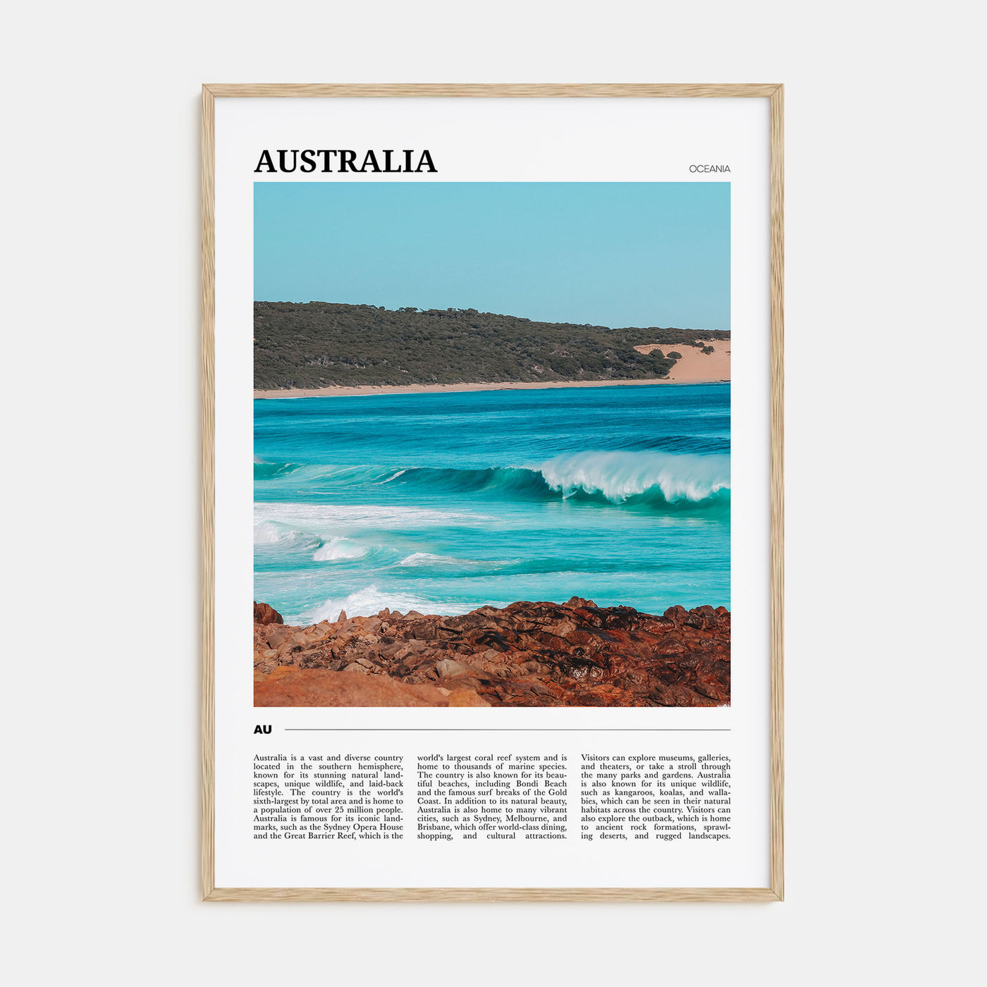 Australia Travel Color Poster