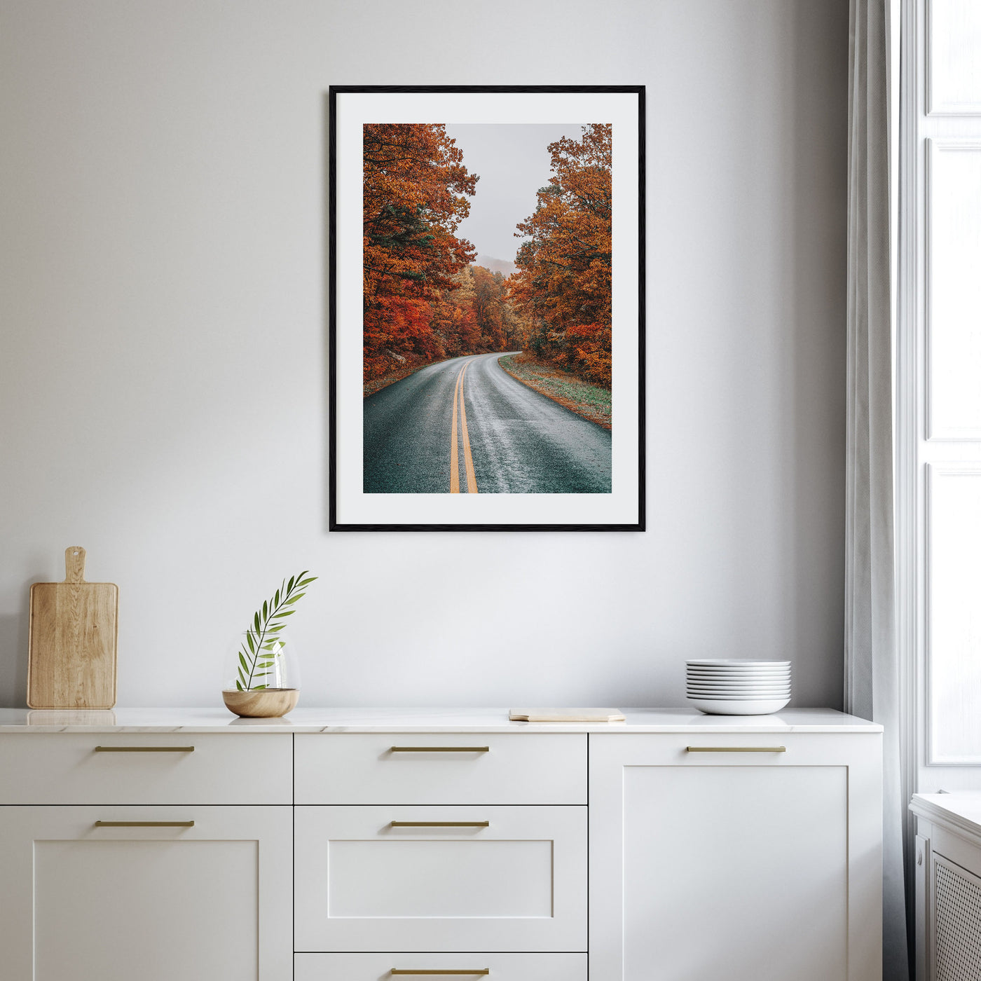 Autumn Road Photo Color No 1 Poster