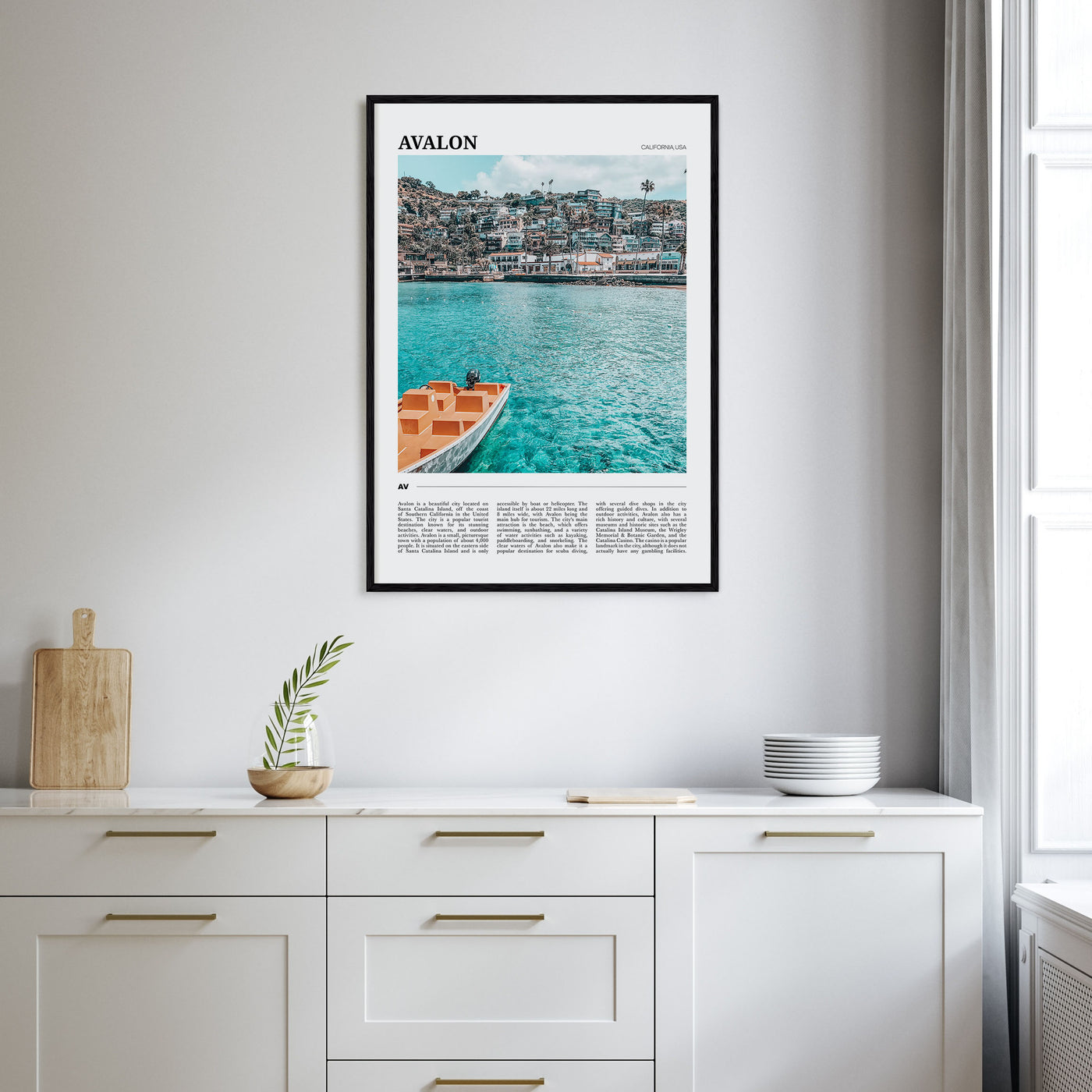 Avalon, California Travel Color Poster