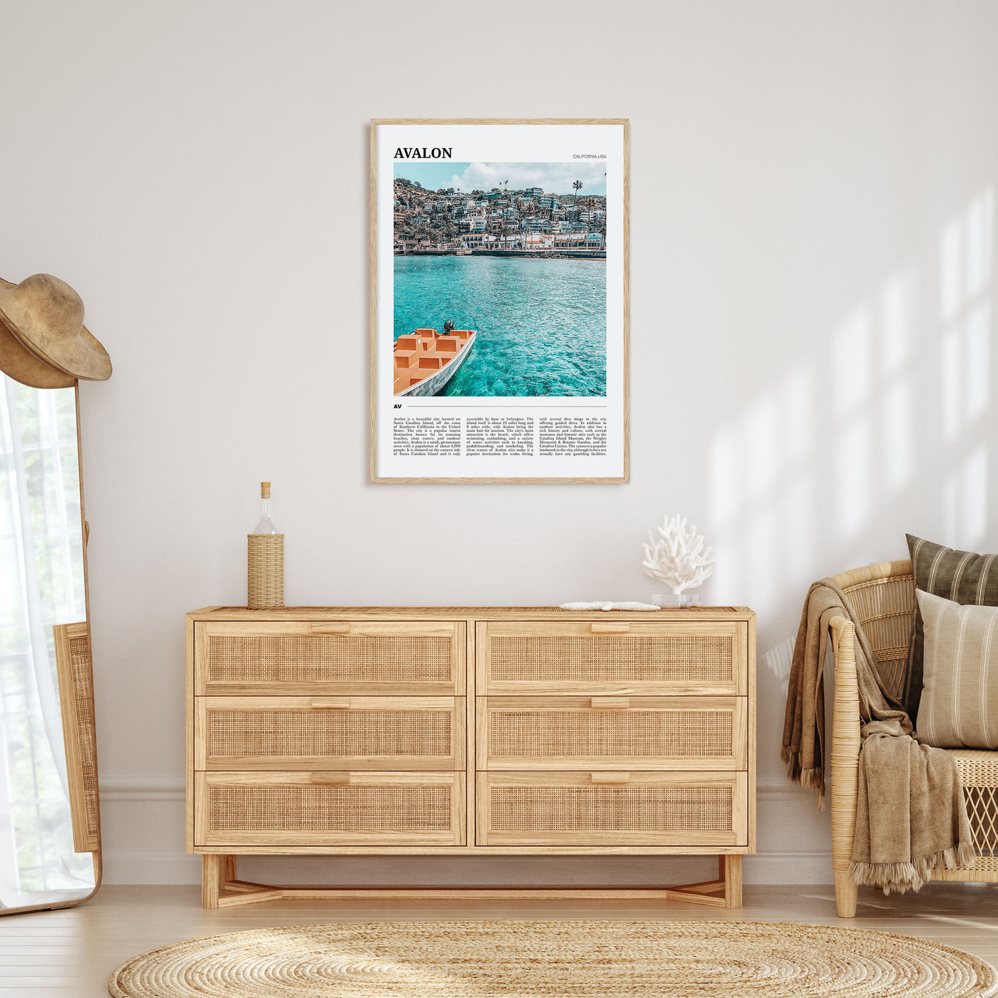 Avalon, California Travel Color Poster