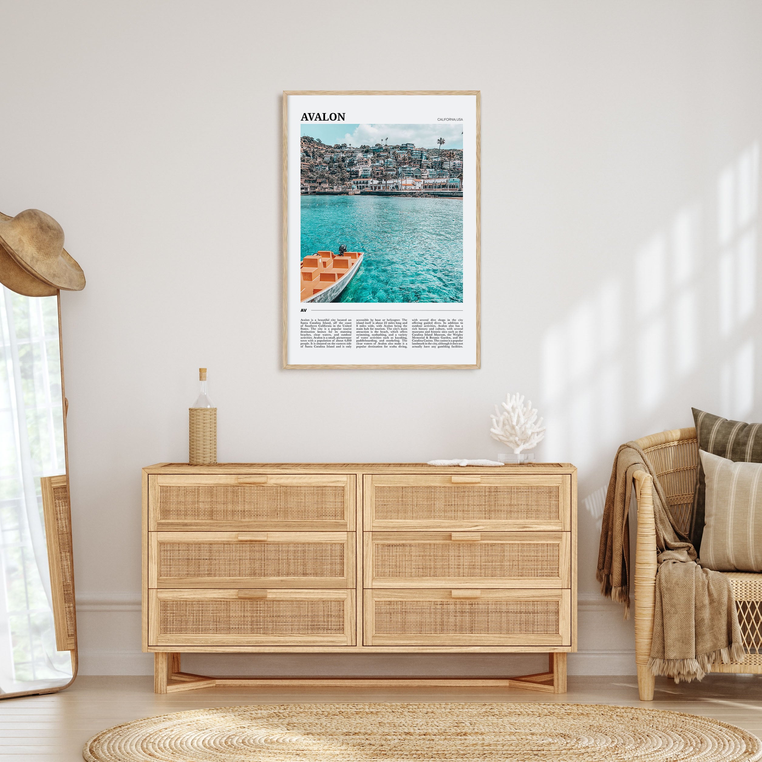 Avalon, California Travel Color Poster