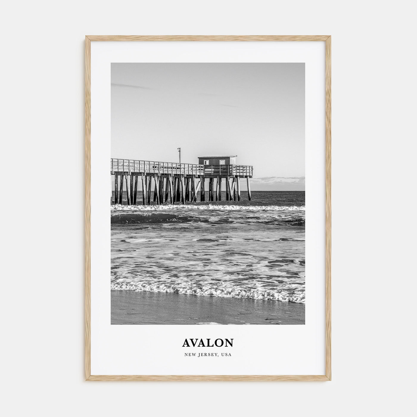 Avalon, New Jersey Portrait B&W Poster
