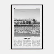 Avalon, New Jersey Travel B&W Poster