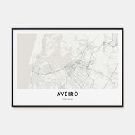 Aveiro Map Landscape Poster