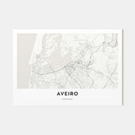 Aveiro Map Landscape Poster