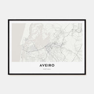Aveiro Map Landscape Poster