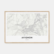 Avignon Map Landscape Poster