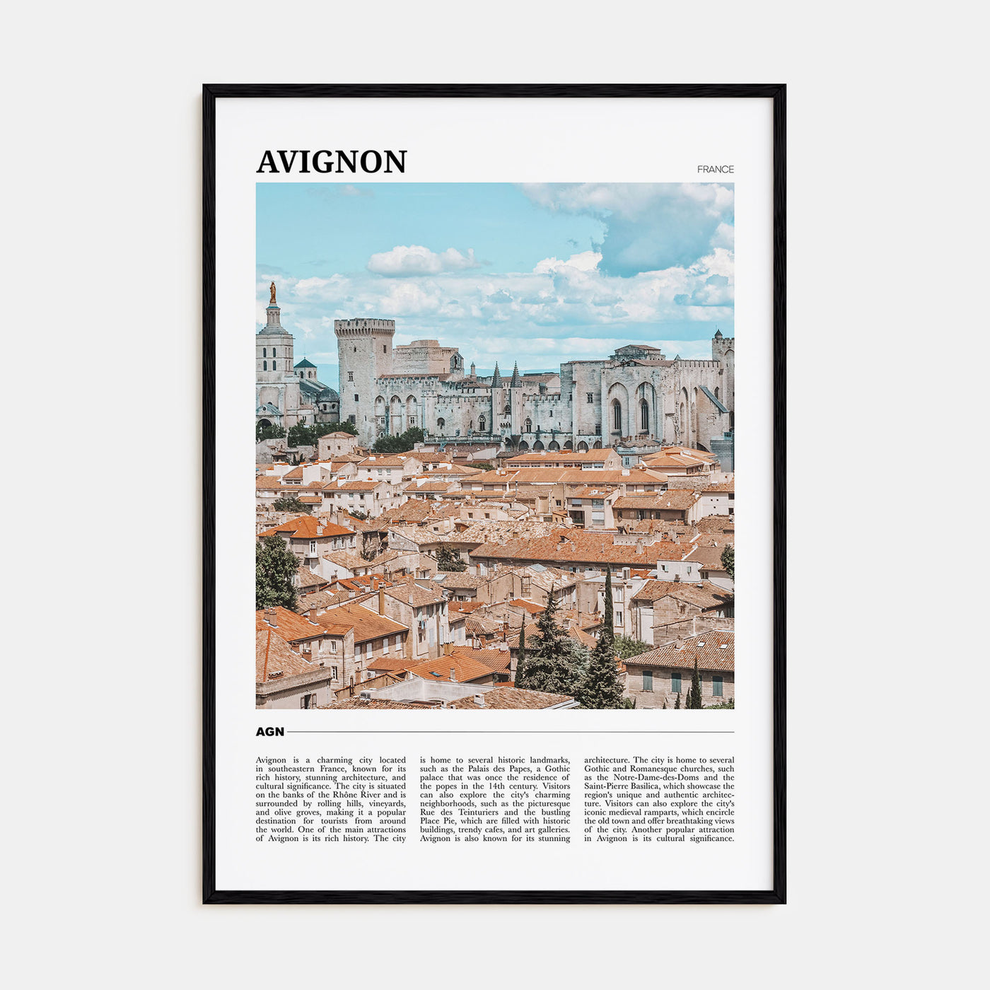 Avignon Travel Color Poster