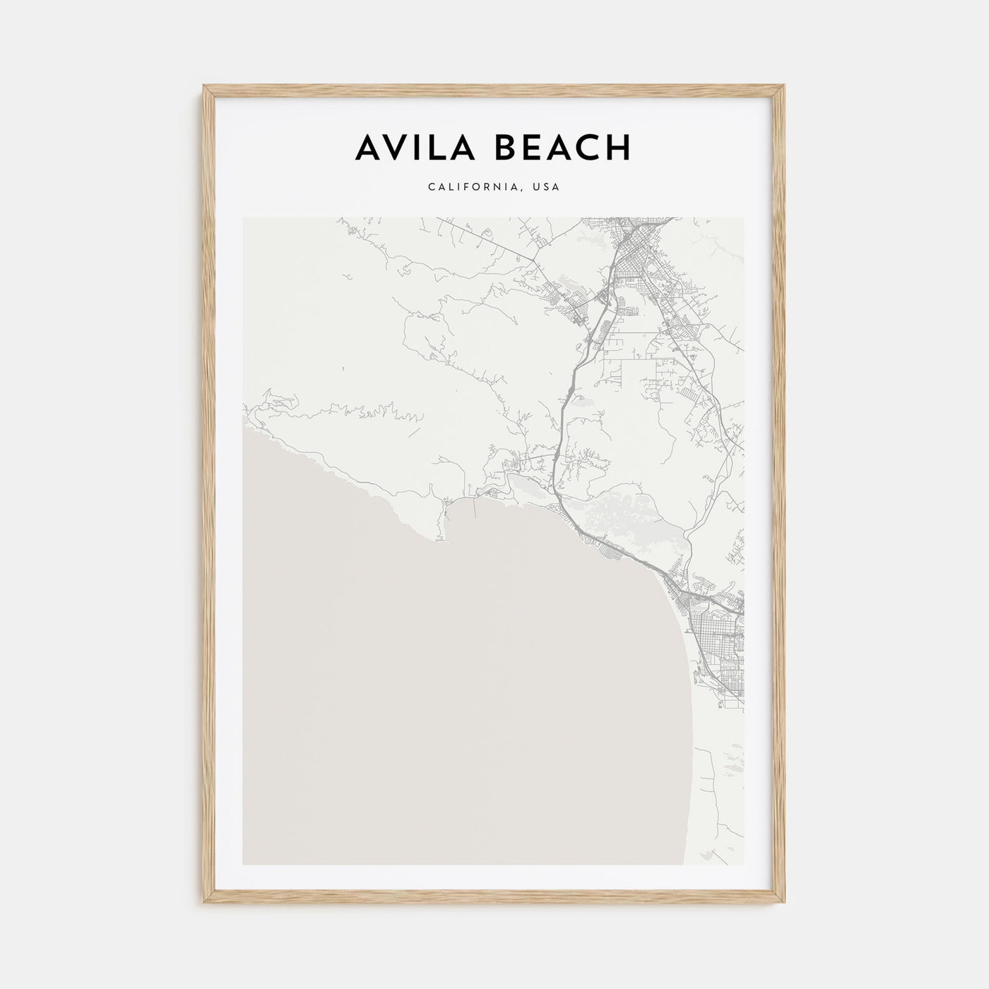 Avila Beach Map Portrait Poster