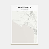 Avila Beach Map Portrait Poster