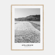 Avila Beach Portrait B&W No 1 Poster