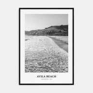 Avila Beach Portrait B&W No 1 Poster