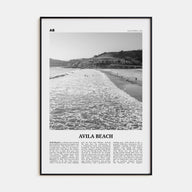 Avila Beach Travel B&W No 1 Poster