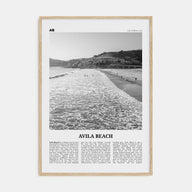 Avila Beach Travel B&W No 1 Poster