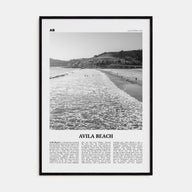 Avila Beach Travel B&W No 1 Poster