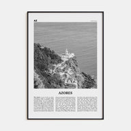 Azores Travel B&W Poster