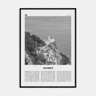 Azores Travel B&W Poster