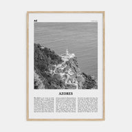 Azores Travel B&W Poster