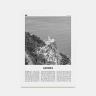 Azores Travel B&W Poster