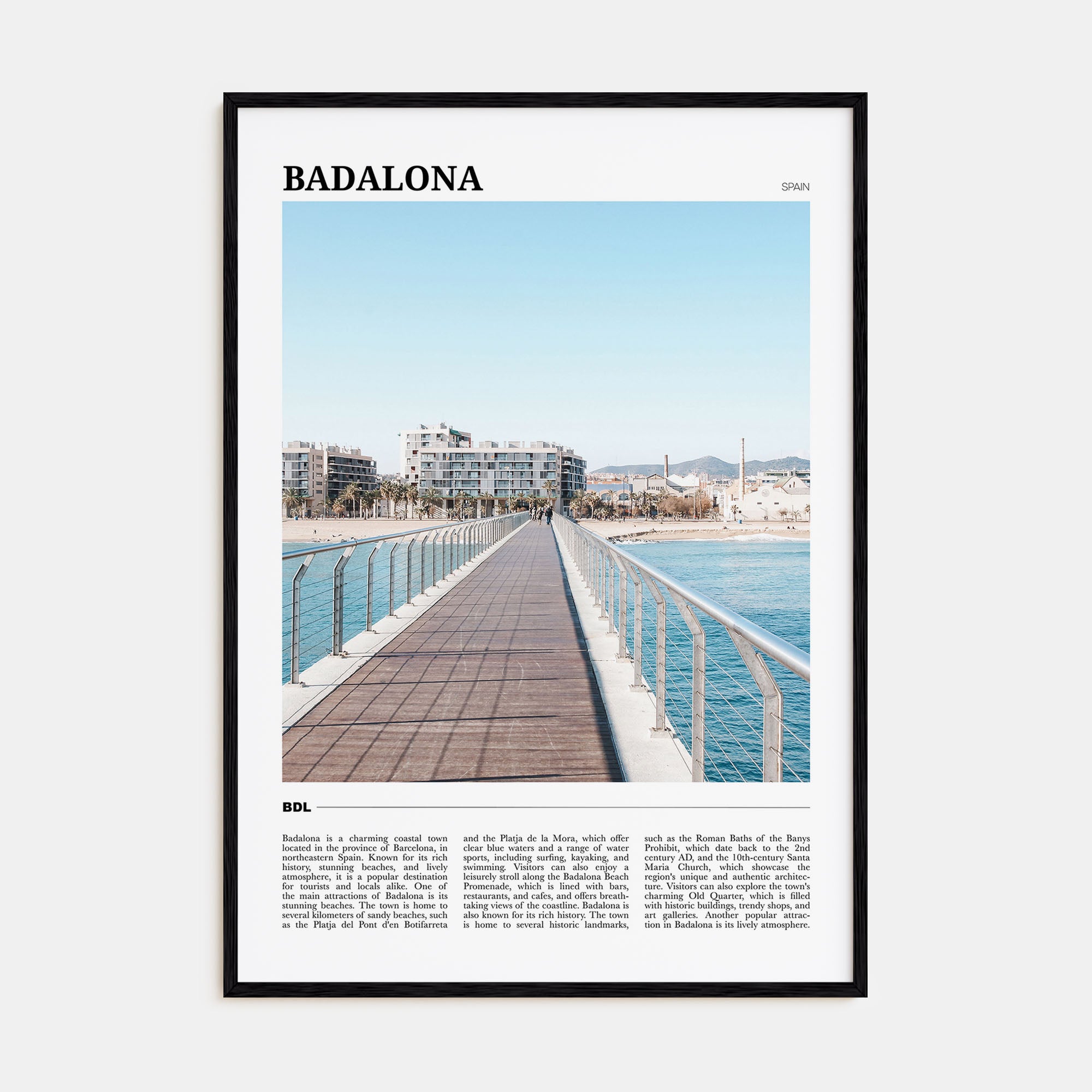 Badalona Travel Color Poster